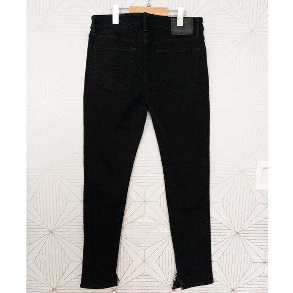 American Eagle Next Level Flex Black Slim Straight Jean 32x32 Stretch frayed hem - Picture 2 of 16